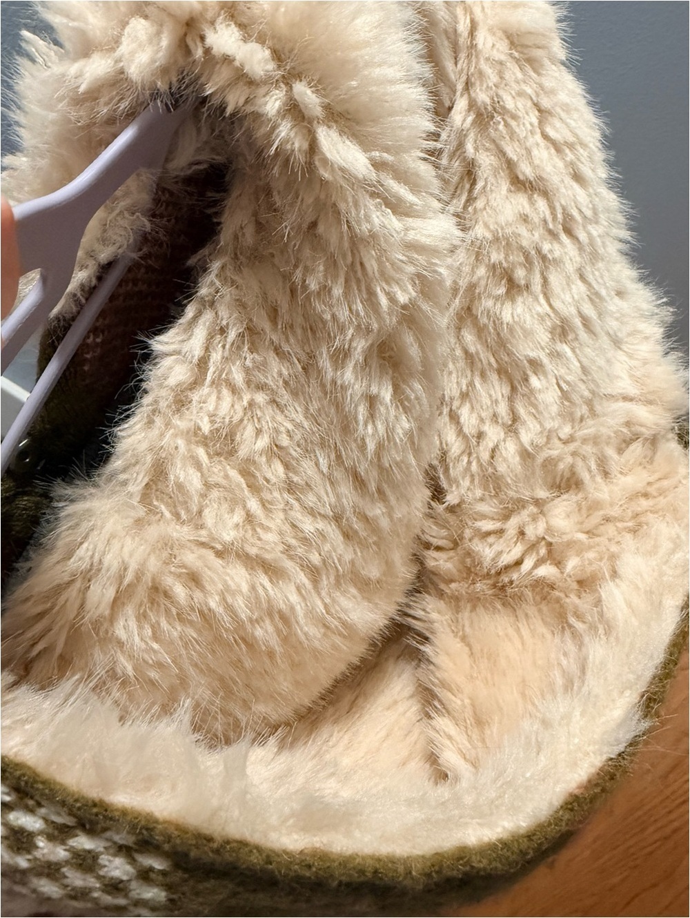 FREE PEOPLE Namesake Faux Fur Lined Hoodie Olive Combo XS - Picture 9 of 9